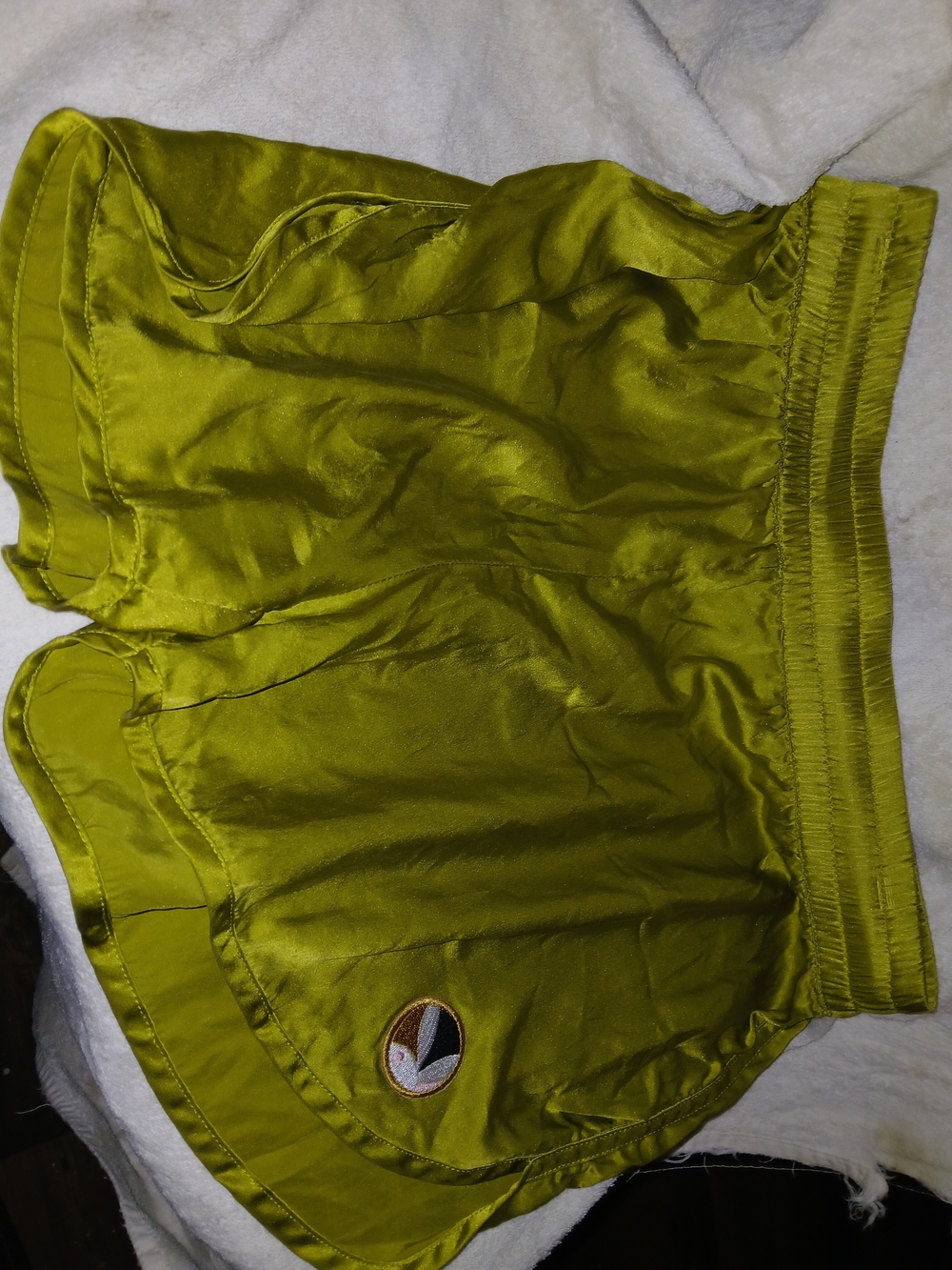 100% Silk Playboy Big Bunny Large Women's Running Shorts